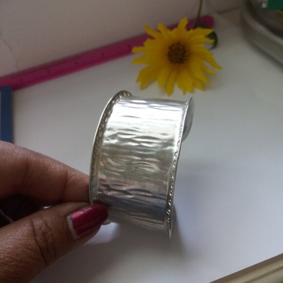 Silpada Wide Cuff Bracelet sterling silver heavy - Picture 2 of 10